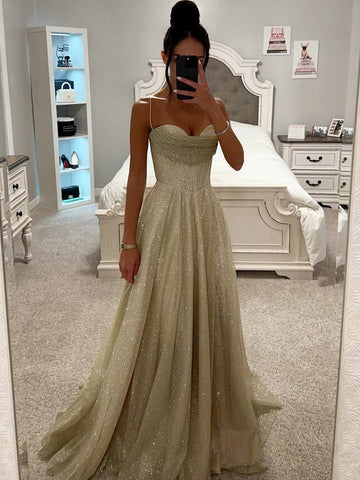 Zaprada long dress with thin straps, sleeveless, elegant evening dress for women, formal occasions