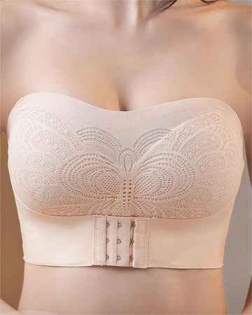 Seamless push-up bandeau bra with full cups