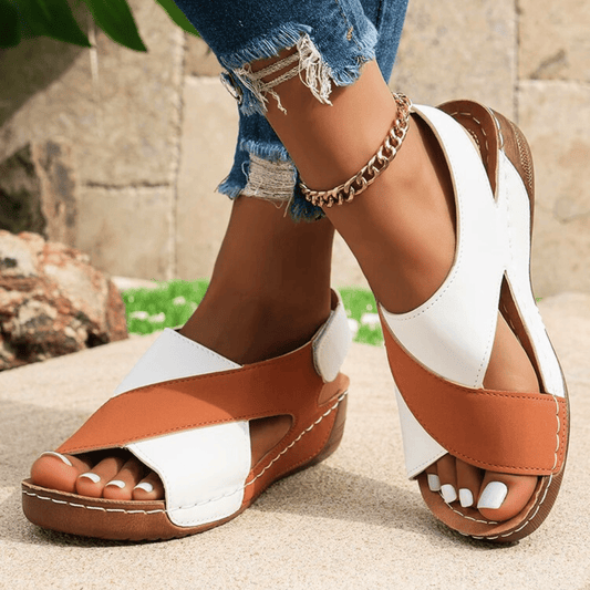 Two-Toned Leather Sandals