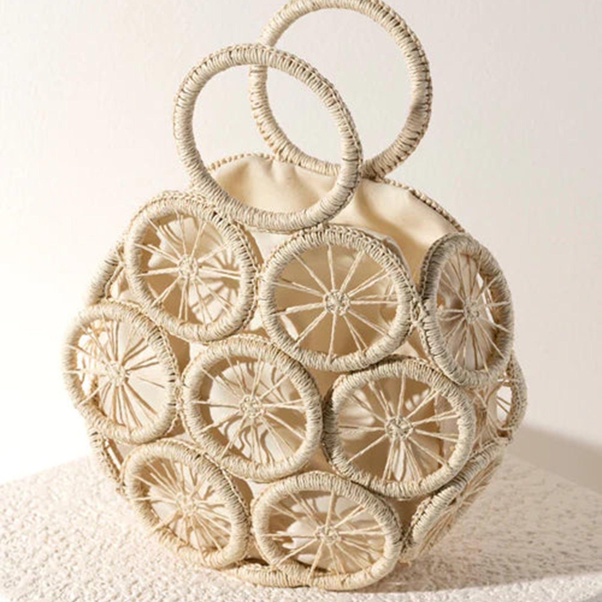 Sunshine Woven Straw Handle Bag