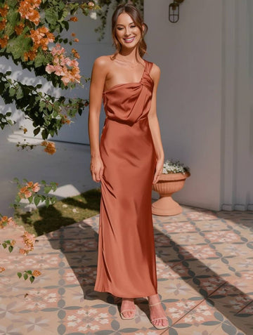 Zaprada satin A-line strapless sleeveless bridesmaid dress for women, elegant and soft, perfect for wedding guests.