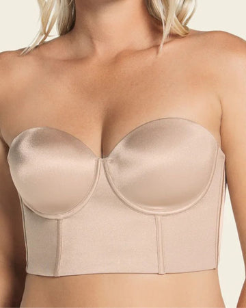 2-in-1 bra with straps and halterneck neckline