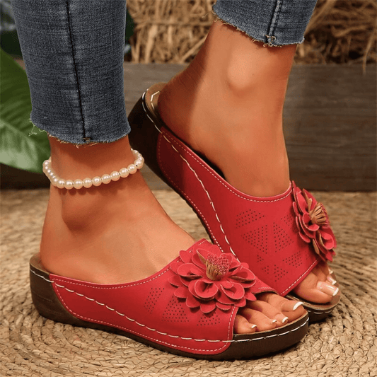 Blossom Wedge Sandals